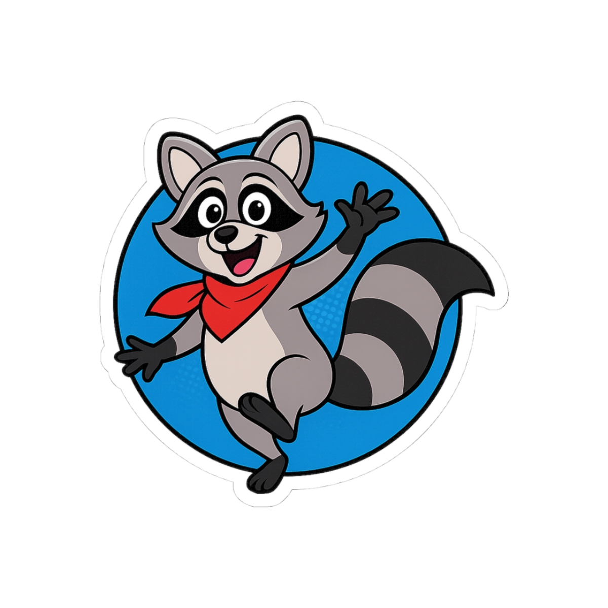 Rambley Raccoon Emblem Sticker