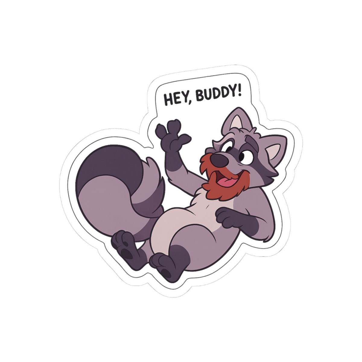 Bratty Purple Raccoon Sticker - Rambley