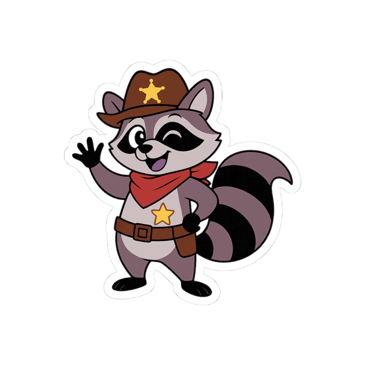 Sheriff Rambley Raccoon Sticker